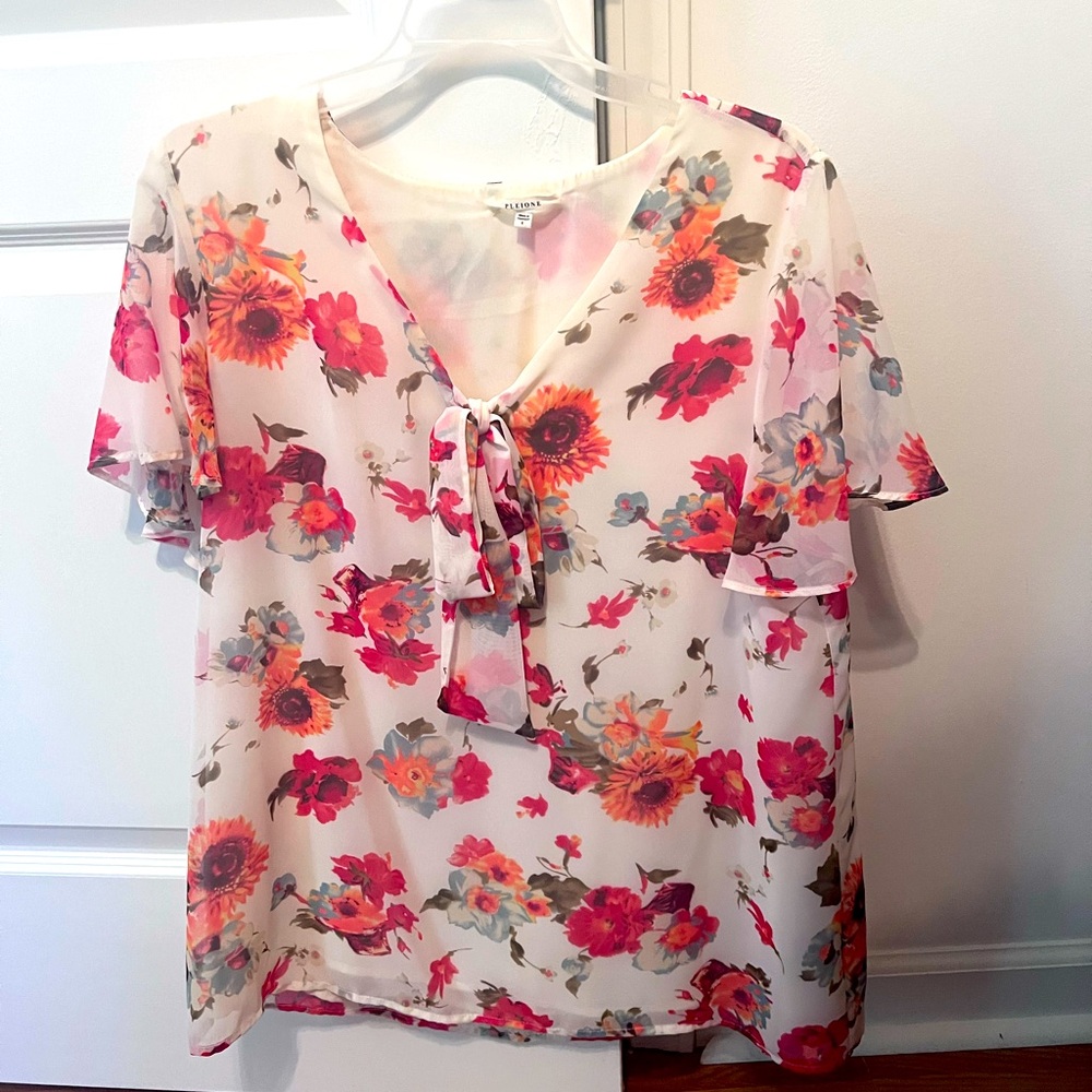 White floral top